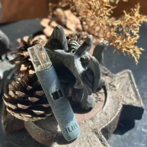 ILIA哩啞布紋主機、 通用一代煙彈- 手感厚實-霧化均匀 - 布纹藍