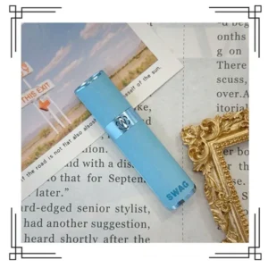 SWAG皮革主機-通用一代煙彈- 高能霧化- 續航穩定 - 皮革藍