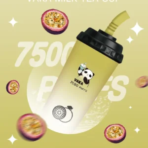 VAKA奶茶杯-7500口拋棄式 -超大容量-口感醇厚-台灣正品 - 百香果