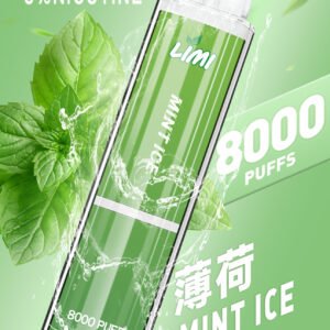 LIMI 8000口抛棄式-大容量-發光款- 香濃果味-台灣正品 - 薄荷