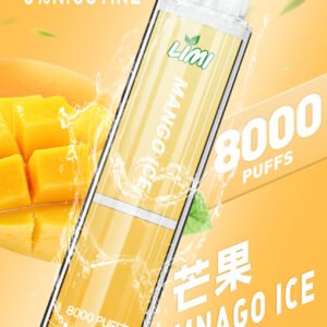 LIMI 8000口抛棄式-大容量-發光款- 香濃果味-台灣正品 - 芒果
