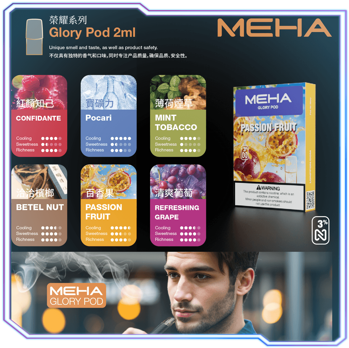 魅嗨煙彈(Meha)通用一代主機- 口感冰涼-霧化香濃-原裝正品