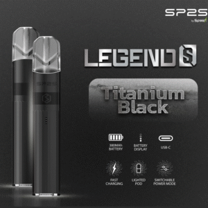 SP2S思博瑞-鈦色主機-通用一代煙彈- 華麗機身-續航穩定 - 曜石黑